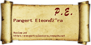 Pangert Eleonóra névjegykártya